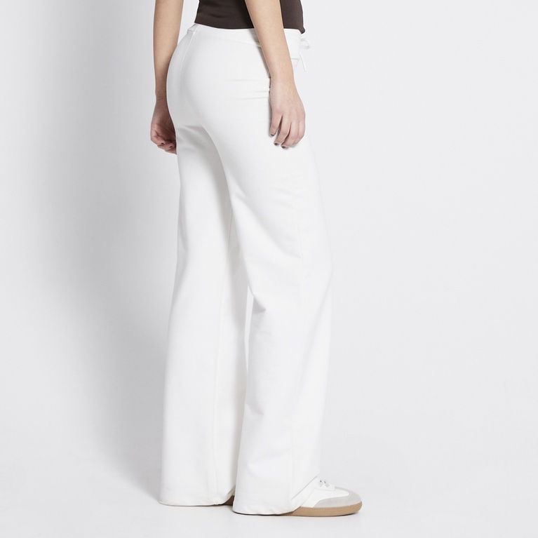 Low waist fitted pants "Ebba" Ivory